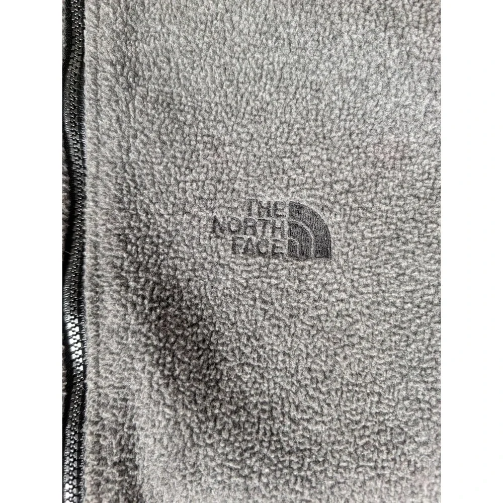 The North Face Mens Gray Full Zip Fleece Vest Mock Neck Made in USA RN 61661